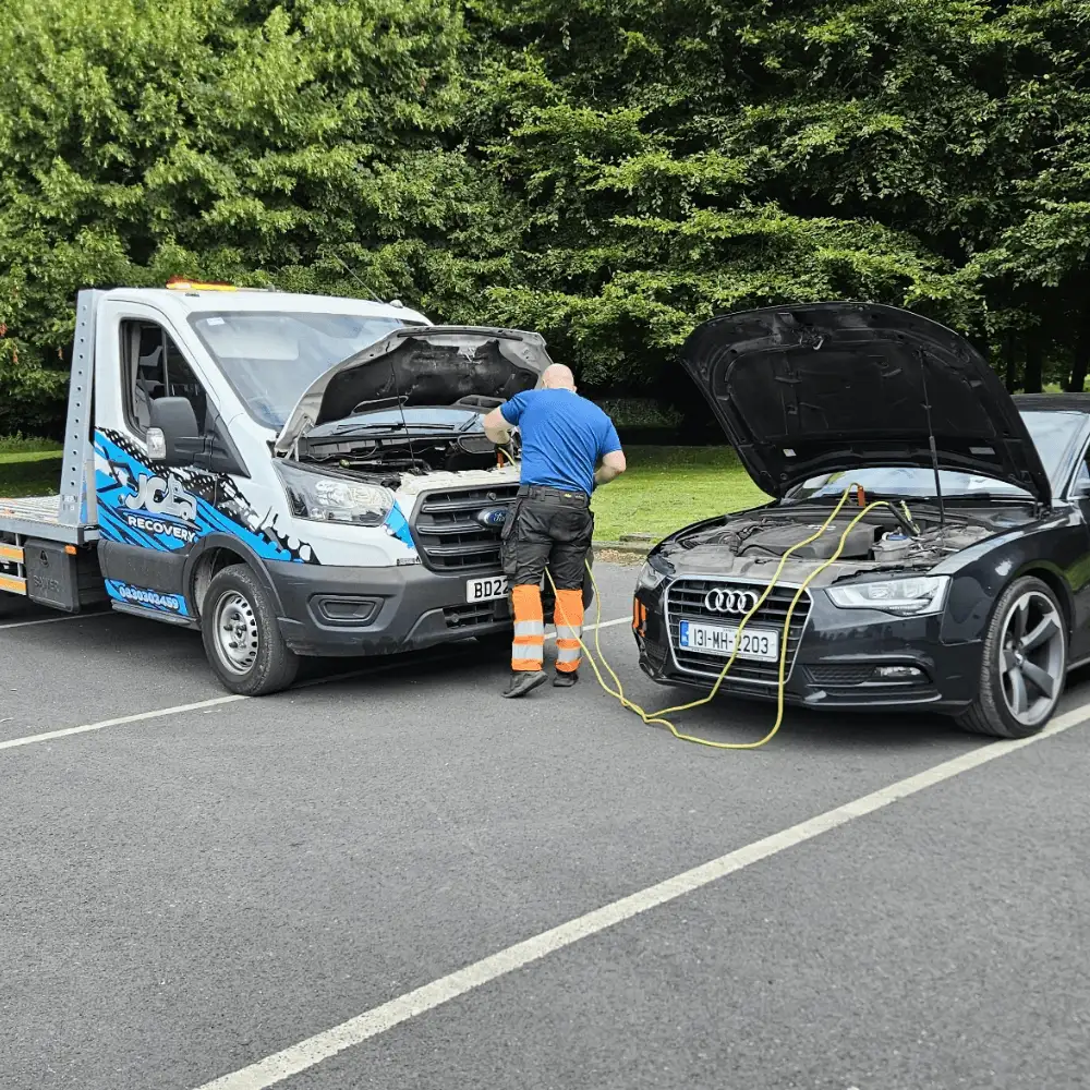 JC Recovery providing a mobile jump start service in Dublin